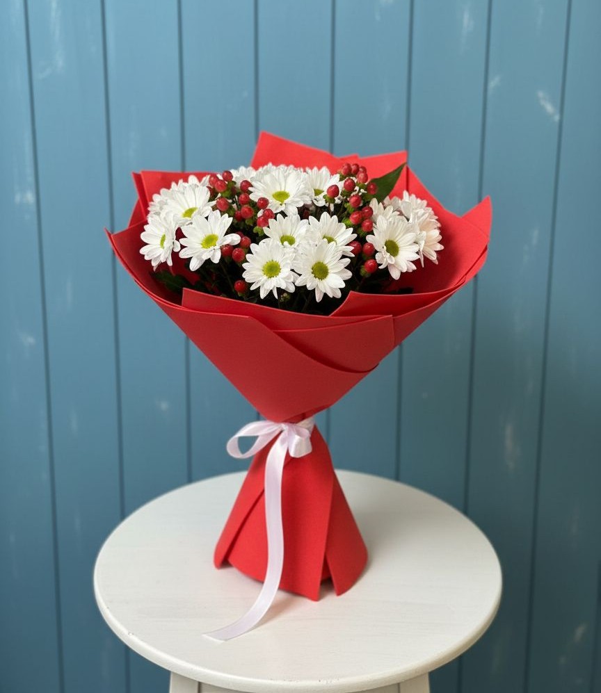 Букет цветов из: Хризантемы в Белые Берега