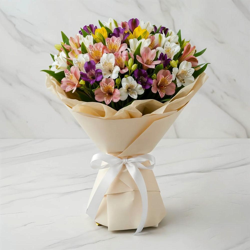 Букет цветов из: Альстромерии в Белые Берега