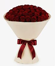 Букет 101 Бордовая роза Блэк Бакарра в Белые Берега