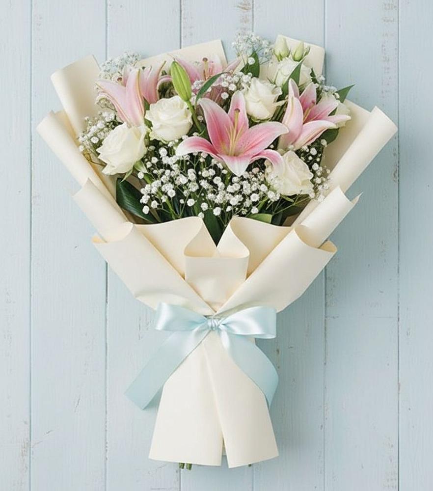 Букет цветов из: Лилии в Белые Берега