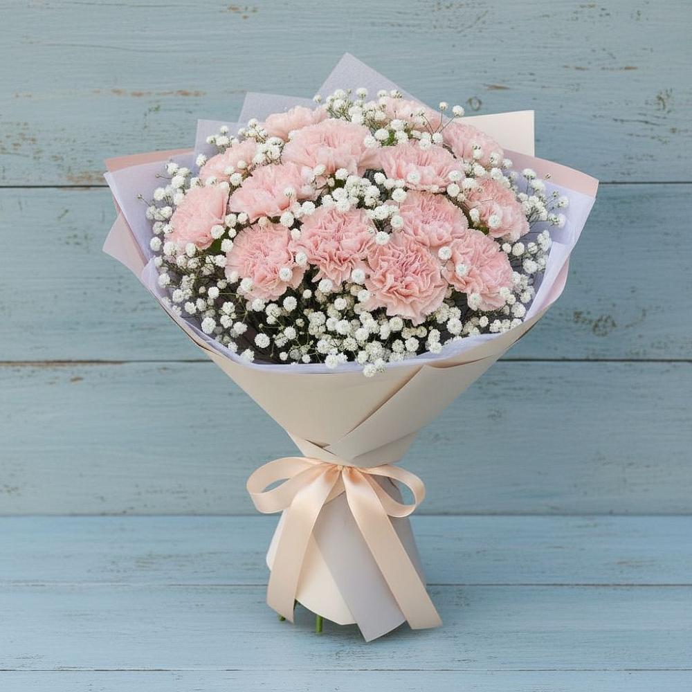 Букет цветов из: Гвоздики в Белые Берега