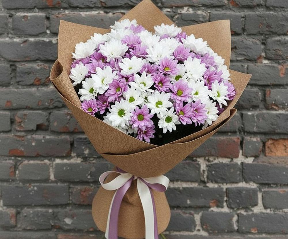 Букет цветов из: Хризантемы в Белые Берега