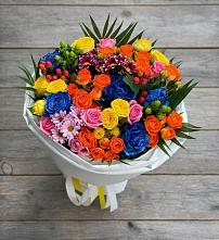 Букет цветов из:  Розы и Хризантемы #REPLACE_PRED# Белые Берега