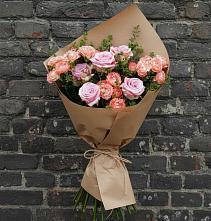 Букет цветов из:  Розы #REPLACE_PRED# Белые Берега