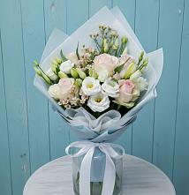 Букет цветов из:  Розы и Лизиантусы в Белые Берега