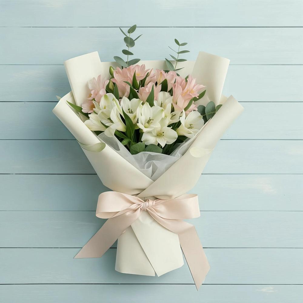 Букет цветов из: Альстромерии в Белые Берега