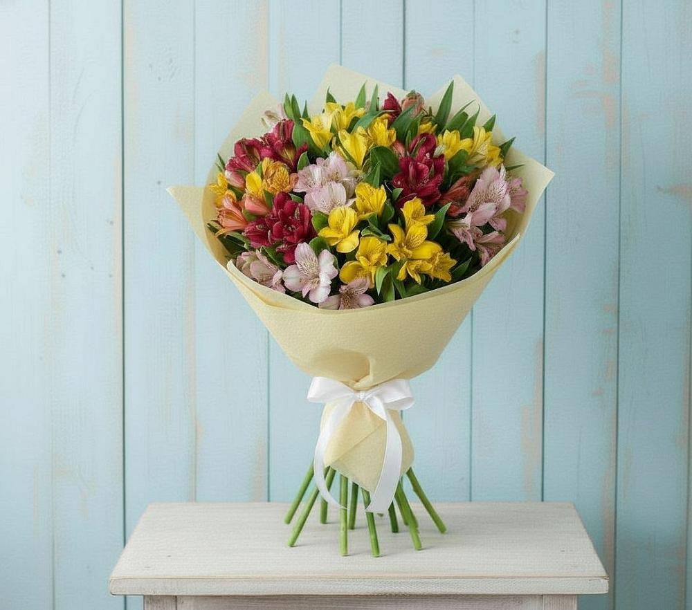 Букет цветов из: Альстромерии в Белые Берега