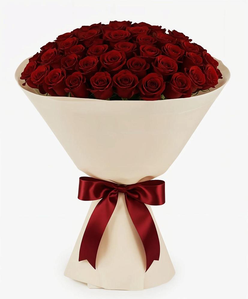 Букет 101 Бордовая роза Блэк Бакарра в Белые Берега