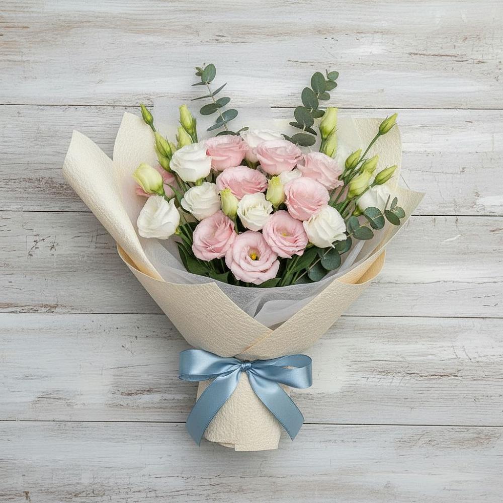 Букет цветов из: Лизиантусы в Белые Берега